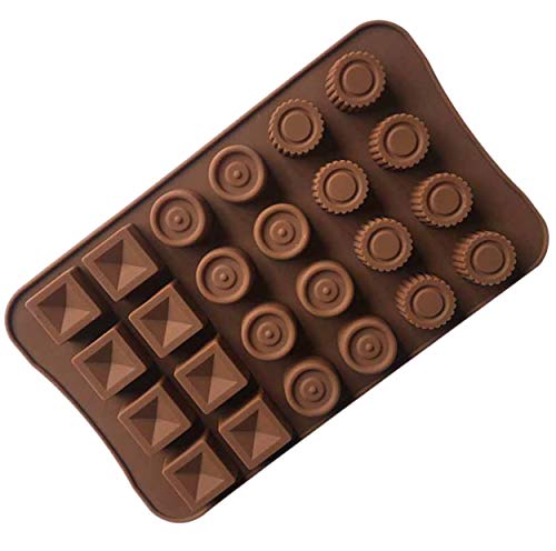 シリコン型 四角 丸 花 ３種 合計24個