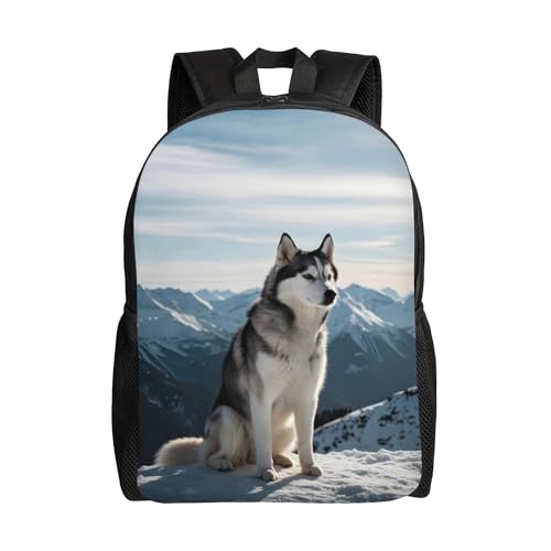 Travel Backpack for Women & Men Husky Snow Mountain Lightweight, Large Capacity Backpack For Adult 16 Inch