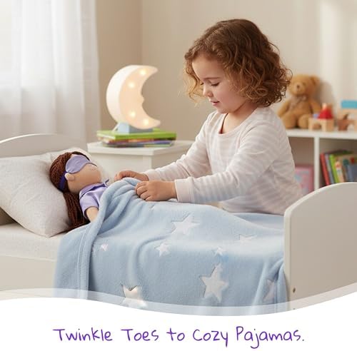 June Garden 14" Snuggle Cutie Ballerina Doll Maya – Soft Plush Doll with Ballet Outfit, Purple Pajama Set & Accessories – Dress Up Pretend Play Toy for Girls - 3