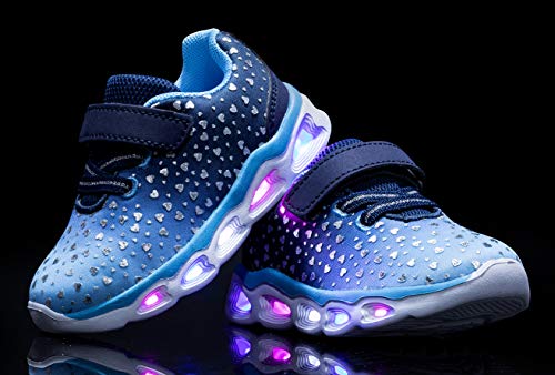 Sinosky Toddler Girls Led Shoes Kids Light Up Sneakers (5 Toddler,Blue) #TOP4