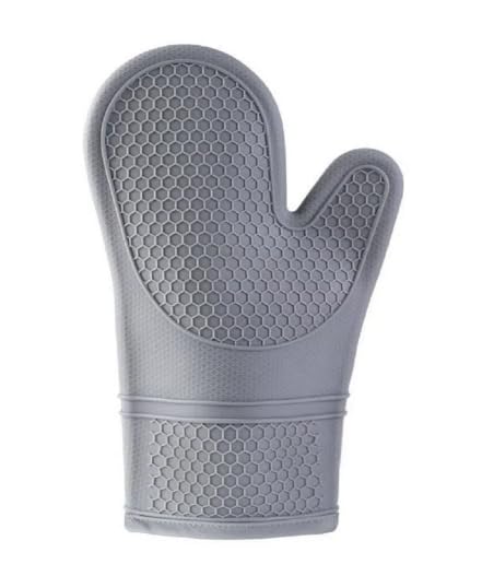 Pawprints BBQ Gloves, Grilling Gloves Heat Resistant Oven Gloves, Kitchen Silicone Oven Mitts, Long Waterproof Non-Slip Pot Holder for Barbecue, Cooking, Baking.(1 Piece)