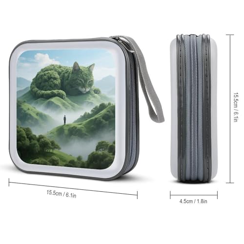 Range CD/DVD 40 compartiments fermeture éclair plastique maison et voyage