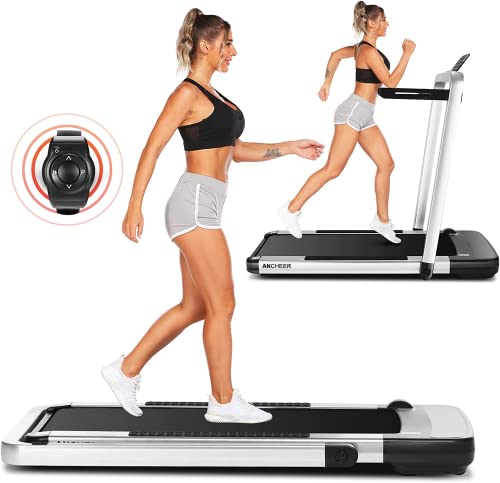 ANCHEER-2-in-1-Folding-Treadmill-Under-Desk-Treadmill-with-APP-Wrist-Mounted-Remote-Control-Walking-Pad-Treadmill-with-12-Preset-Programs-Running-Machine-for-Home-Installation-Free