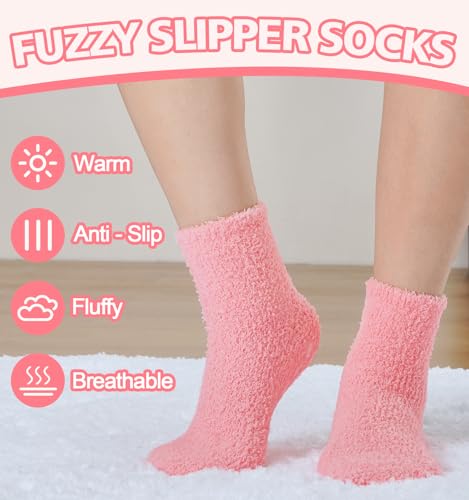 Image of Slipper Socks for Women Men Grip Hospital Socks with Grips Fuzzy Non Slip Warm Womens Gifts
