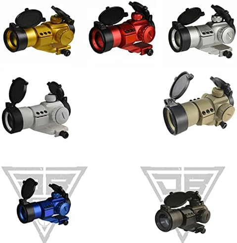 Anodized Gold Color Finished Tactical 1x30 35mm Red Green Dot Reflex Optic Sight with Gold Color Cantilever Picatinny/Weaver Rail Mount Aluminum 6063