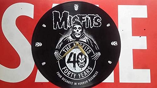 VINYL WALL CLOCK MISFITS Decorative Designed Modern Vinyl Record Wall Clock Silent Large New Bedroom Livingroom Office Decor Analog Universal Decorate your home Best gift for friend, girlfriend or boy