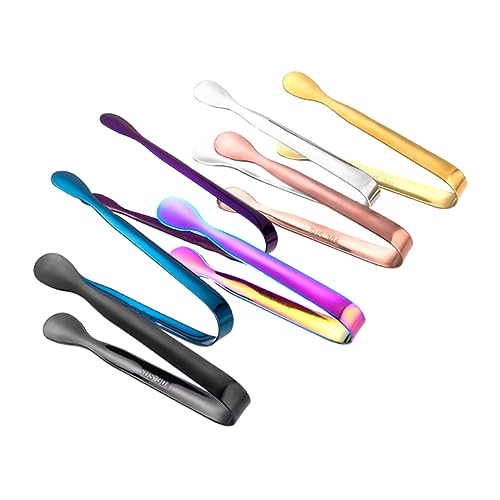 Cabilock Pinze Per Alimenti Lisce E Spesse 7 Pezzi in Acciaio Inossidabile Per Colori Casuali