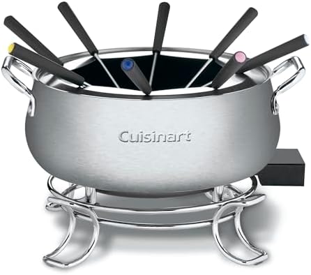 Cuisinart Electric Fondue Set, Nonstick Interior, 3-Quart Pot & 8 Forks