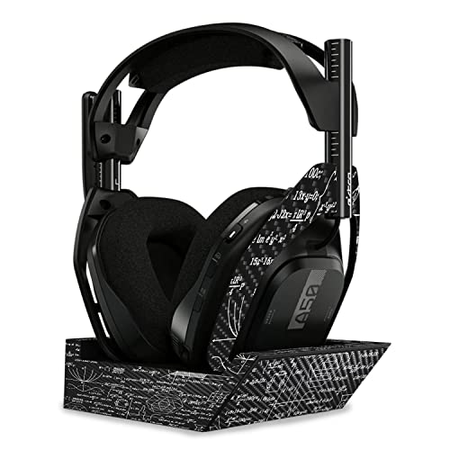 Image of MightySkins Carbon Fiber Skin Compatible with Astro A50 Wireless Headphones + Base Station (Gen 4) - Mathematical | Protective, Durable Textured Carbon Fiber Finish | Easy to Apply | Made in The USA
