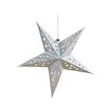 Diseño hueco con patrón de luna y estrella, puede usar algunas candelitas o luces de cadena.