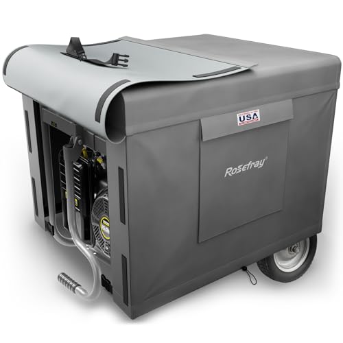 Rosefray Generatorabdeckung, 66 cm L x 50 cm B x 50 cm, 600D strapazierfähig, wasserdicht, kleine Außenausrüstung Abdeckung für Champion, Raubtier, Wen, Ryobi, Generac, Westinghouse, tragbarer