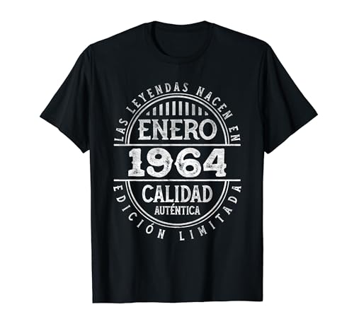 Las Leyendas nacen en Enero de 1964 - 60 Años Cumpleaños Camiseta