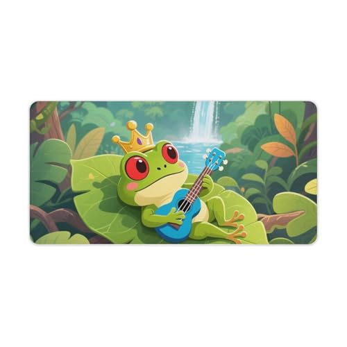 Tapis de souris pour clavier d'ordinateur avec surface lisse grenouille