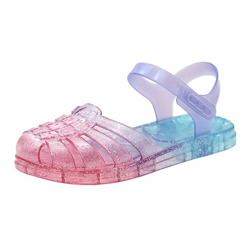 Jelly Sandals for Girls Kids Toddler Princess Dress Up Flat Colorful Mary Jane Shoes Rainbow Summer Casual Sandal