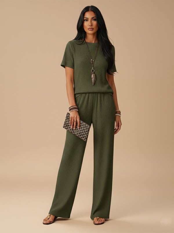 Image of DTR FASHION Women's Cotton Blend Solid Slub Tracksuit | Co-ord Set For Women|Track Suit Set For Women