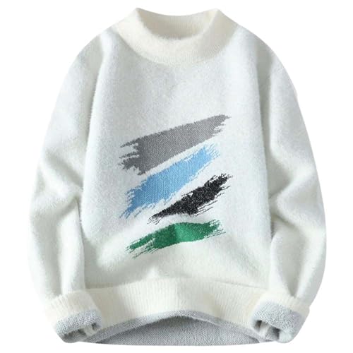 Pull d'automne pour hommes tricot manches longues et chandails décontractés