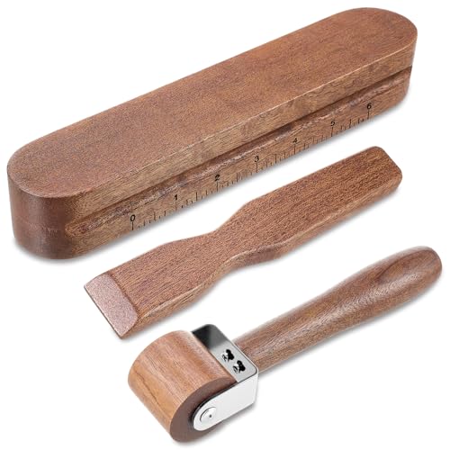 AceOrbit 3 Pieces Wooden Clapper Sewing Quilting Tool Set Include 1 Tailors Clapper 1 Wood Pressing Stick 1 Quilting Seam Roller for Sewing Fabric Folds Accenting Clothing Wrinkle
