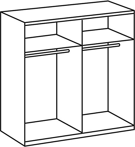 Wimex 985568 Drehtürenschrank 4-türig, 2 Spiegel, 180 x 210 x 58 cm, Landhausoptik, Front und Korpus alpinweiß