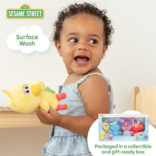 Image of Kids Preferred Sesame Street Baby's First Cuteeze 4-Piece Set, Elmo, Cookie Monster, Abby Cadabby, & Big Bird Plushes