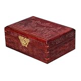 女性へのギフト ジュエリーボックス ジュエリーボックス 木製 レトロ ジュエリーチェスト 彫刻模様 中国風 ジュエリーオーガナイザー 女性用 新年のプレゼント