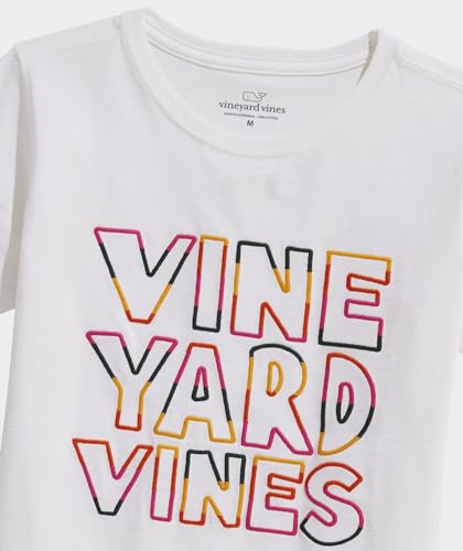 vineyard vines Girls' Rainbow Vv Embroidery Short-Sleeve Tee3