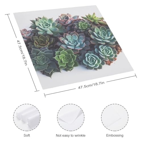 Servilletas de Tela Blancas Cuadradas de 18.7 Pulgadas miniatura 2