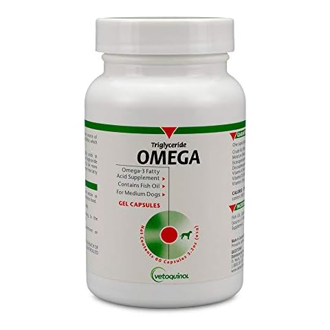 Vetoquinol Triglyceride Omega Dog Supplement Capsules, Medium-Breed: 40-79 lbs, 60ct Cover