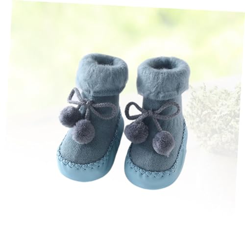 LIFKOME Warm Boy Girl's Socks and Shoes Boy Girl Slipper Socks Non-slip Soft Long Boot for Newborns and Toddlers2