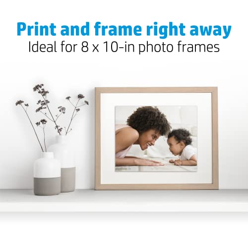 Image of HP Advanced Photo Paper, Glossy, 65 lb, 8 x 10 in., 203 x 254 mm, 25 sheets (6J777A) (Pack of 5)