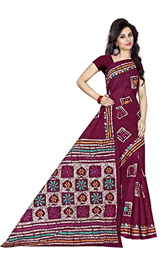 Image of TAMAIRA FASHION Mulmul Pure Cotton Saree For Woman Batik Printed |Office Wear Daily Wear Sarees For Women Without Blouse Piece(Available in 9 Colours)