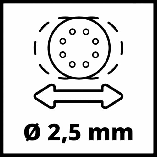 Einhell Exzenterschleifer TC-RS 425 E (425 W, Schleifteller Ø 125 mm, max. Schwingzahl 26.000 min-1, Schwingkreis 2,5 mm, inkl. Schleifpapier je 1x P60, P80, P120)