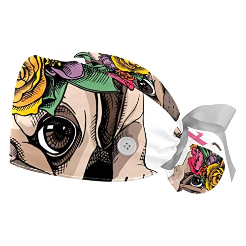 Chapeau de travail carlin JDEZ : lot de 2 casquettes de travail respirantes à fleurs