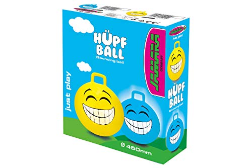 Jamara 460458 - Bouncy Ball Smile Blue 450 mm - Promotes Balance and Motor Skills, Robust, Easy-Care, Up To 50 kg - Image 3
