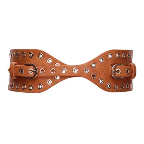 Ceinture élastique en cuir pour affiner la taille sans serrer sur robe et jean vintage