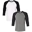 (1) White/Black + (1) Gry/Chr Blk Trb