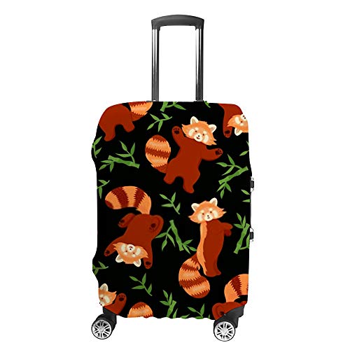 Housse de valise lavable anti-rayure motif panda rouge voyage