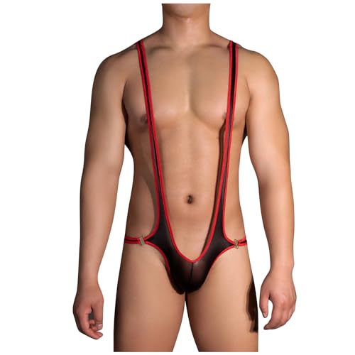Mens Sexy Jockstrap Underwear Y Sling Thong Jumpsuit Wrestling Singlet Bodysuit Stretch Bulge Pouch Brief