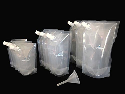 Aquanation Concealable And Reusable Bpa Free Travel Kit Sneak Smuggle Drinks Alcohol Rum Wine Whiskey Booze Runner Bags Set 9 Pieces 3x8oz 3x16oz 3x32oz Free Funnel Flasks Amazon Com