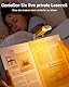 DEWENWILS Bernsteinfarbene Leselampe Buch Klemme,Blaulicht-Blockierung, Wiederaufladbare Klemmleuchte für Lesen im Bett, 3 Einstellbare Helligkeitsstufen, Geschenk für Kinder und Bücherwürmer