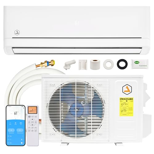 Albott Easy DIY Series 12,000 BTU 115V Mini Split AC & Heat Pump, 18 SEER2, Indoor Unit Pre-Wired & Vacuum-Free Outdoor Unit, WiFi-Enabled Inverter AC, Cooling & Heating for Home or Office