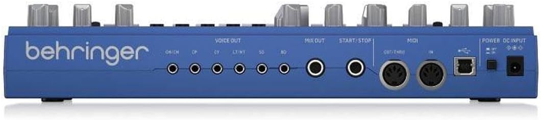 Behringer RHYTHM DESIGNER RD-6-BU Analog Drum Machine with 8 Drum Sounds, 64 Step Sequencer and Distortion Effects