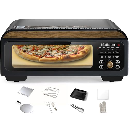 Ryrot Upgrade Electric Pizza Oven With 800°F Make Pizza In Minutes, 12 Inch Portable Countertop Versatile Pizza Oven For Indoor & Outdoor cover