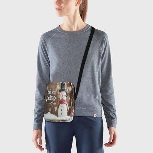 MCHIVER Small Messenger Bag Snowman Christmas White Crossbody Bag for Men Women Cell Phone Shoulder Bag for Passport Phone2