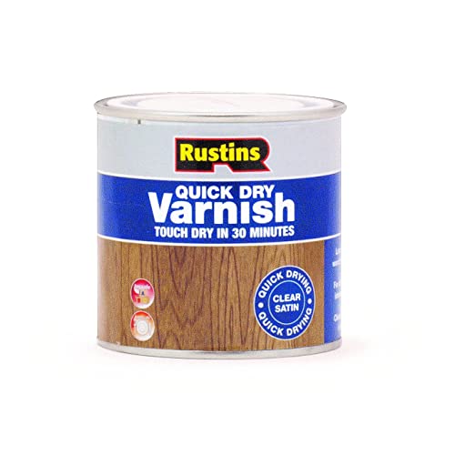 RUSTINS Quick Dry Varnish, Satin Clear, 250 ml