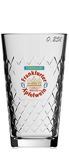 Posmman Frankfurter Apfelwein Glas geripptes 0,25 Liter