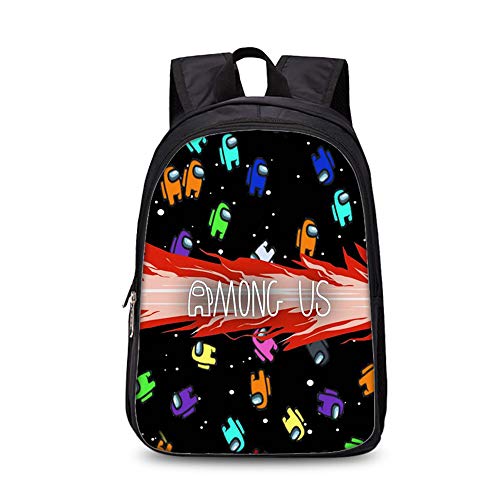 MHLYY Mochila Among us Escolar, Juego Among Us Bolsas Escolares de Impresión 3D Bolsa, Bolso de Bolsillo Oxford de Moda Impermeable para Estudiante Primaria