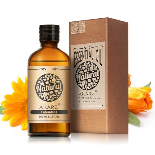 AKARZ 100ml Huile Essentielle de Calendula - Pure & Naturelle pour Diffuseurs, Parfum d’Ambiance & Aromathérapie