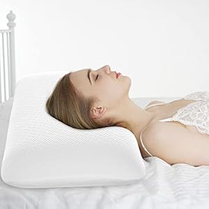 Findigit Orthopädisches Nackenstützkissen, Schneller Rückpral Memory Foam Kopfkissen, Ergonomisches Nackenkissen für Seiten- und Rückenschläfer, Seifenmodell Kissen 63x40x13cm (Version B)