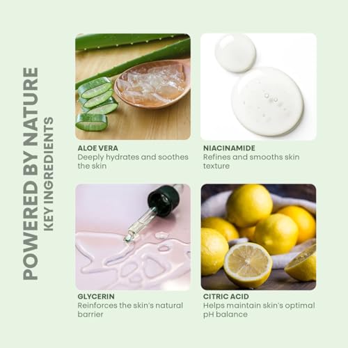 Image of Aloe Vera Toner | Instant Cooling & Hydrating Face Toner | Refresh Any Time - Anywhere | Sunburn Post-Sun Cooling Relief, Oil Balance, Pollution & Dust Damage | Summer Special 100ml