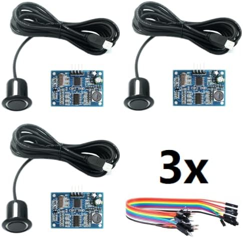 WWZMDiB 3Pcs JSN-SR04T Integrated Ultrasonic Distance Measuring Sensor Transducer Module Waterproof